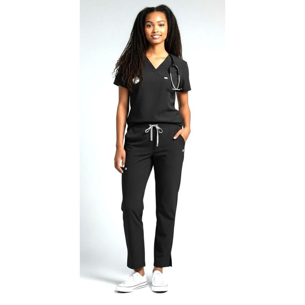Figs NWT womens Tena Tapered FORMx slim scrub pants Med PETITE medical nurse